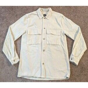 Men's Zara Denim Overshirt w/ Pockets Shirt Jacket Relaxed Fit Size Medium
